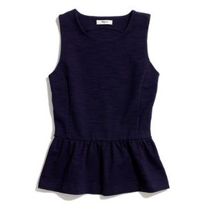 Madewell Navy Peplum Top